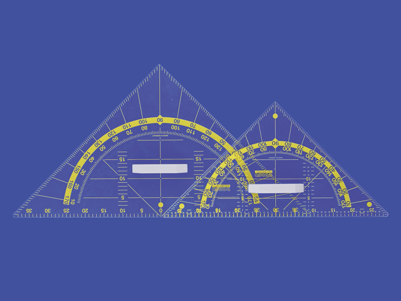 Wandtafel-Geometriedreieck